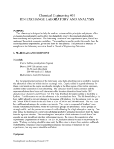 Ion Exchange Description and Manual