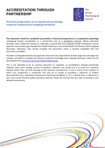 Doctoral programmes in occupational psychology: required