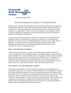 An Invaluable Resource - Nonprofit Risk Management Center