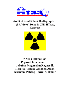 Audit of Adult Chest Radiographs (PA Views) Done in