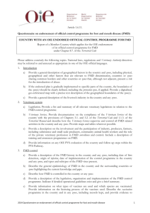 Article 1.6.11. Questionnaire on endorsement of official control