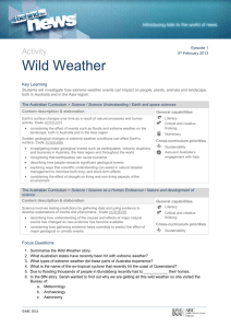 Activity Wild Weather Key Learning Students will investigate how