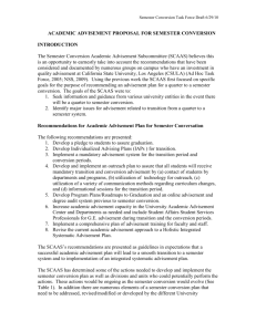 Academic Advisement Proposal for Semester Conversion