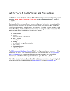 Call for "Arts & Health" Events and Presentations