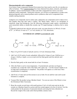Synthesis of aspirin coursework