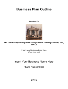 Business Plan Outline ()