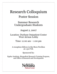 Research Colloquium - University of Nebraska Medical Center
