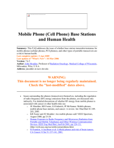 Mobile Phone Antennas and Human Health