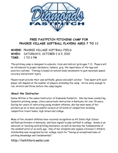 FREE FASTPITCH PITCHING CAMP FOR PRAIRIE VILLAGE