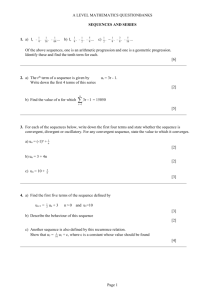 Sequences and Series Questions