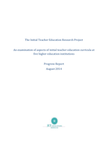 The Initial Teacher Education Research Project