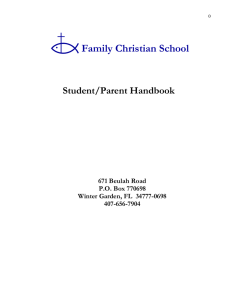 Student/Parent Handbook - Fcs