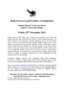 Robert Graves and Ireland: A Symposium
