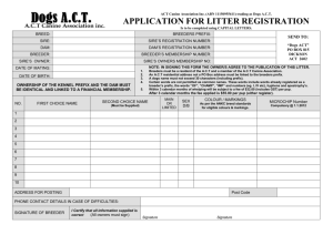 Litter Registration form
