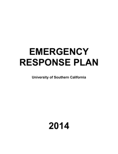 USC Emergency Response Plan - Career And Protective Services