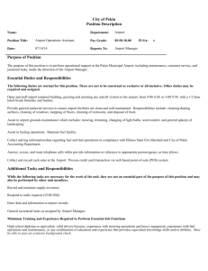 Part-Time Airport Assistant Application
