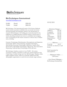 BioTechniques International Masterfile
