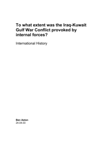 To what extent was the Gulf War provoked by external forces?