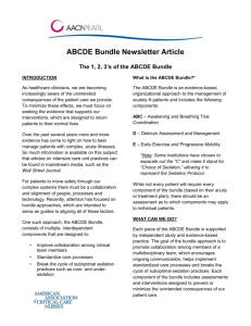 ABCDE Bundle Newsletter Article - American Association of Critical