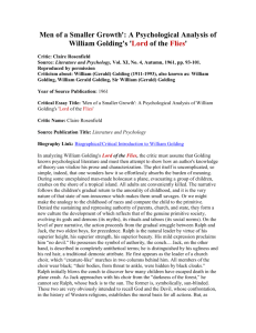 A Psychological Analysis of William Golding`s `Lord of