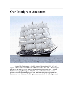Our Immigrant Ancestors - Duplin County`s Genealogy page