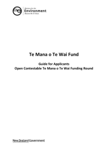 Externally formatted - Te Mana o Te Wai Fund Guide for Applicants