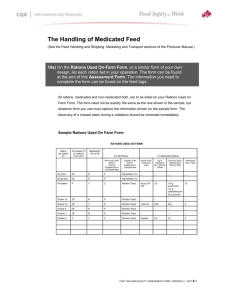 The Handling of Medicated Feed