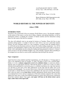 world history ii: the power of identity