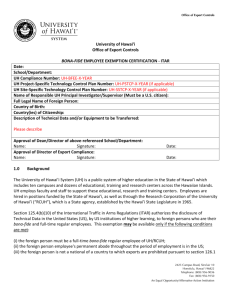 Bona-Fide Employee Exemption Certificate for ITAR
