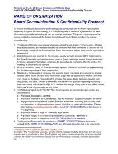 Board Communication & Confidentiality Protocol