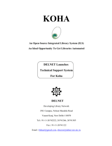 Koha Support for libraries
