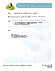 STEP 6 – LITERATURE REVIEW REPORT