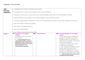 Geography Curriculum Map KS1 learning intentions • Investigate the