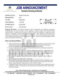 the housing authority of the city of houston position description