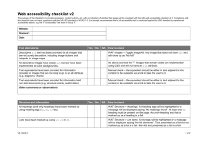 Web accessibility quick checklist v2