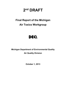 MDEQ AIR TOXICS WORKGROUP FINAL REPORT 2 nd DRAFT