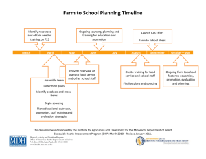 Farm to School Timeline and Planning Document
