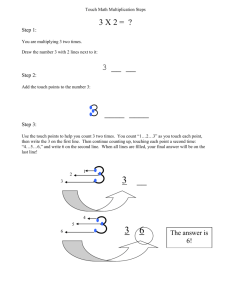 Touch Math Multiplication Steps