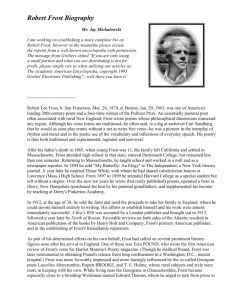 Robert Frost Biography - Plymouth School District