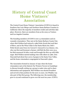 History of Central Coast Home Vintners` Association