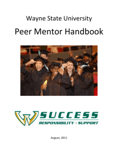 Peer Mentor Handbook - Learning Communities