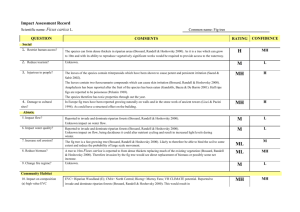 Impact Assessment Record - Fig tree (DOC