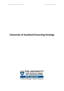 University of Auckland ELearning Strategy - CECIL