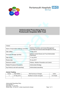 Antimicrobial Prescribing Policy