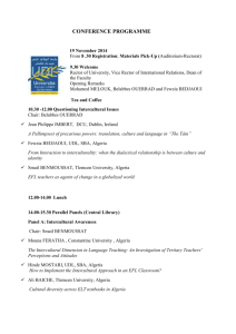 CONFERENCE PROGRAMME 19 November 2014 From 8 .30