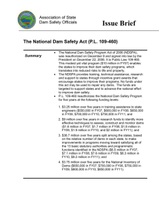 Issue Brief - Association of State Dam Safety Officials