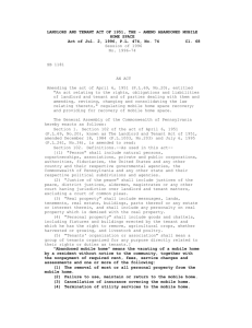 Act of Jul. 2, 1996,P.L. 474, No. 74 Cl. 68