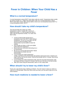 Fever in Children: When Your Child Has a Fever