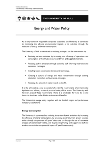 Energy and Water Policy