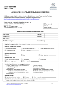 ASSET SERVICES Form: CA004 Template APPLICATION FOR